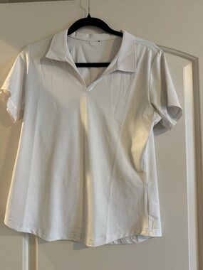 Classic White Short Sleeve Polo Top